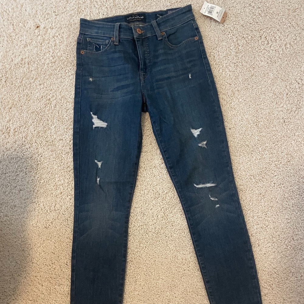 lucky brand skinny blue  jeans